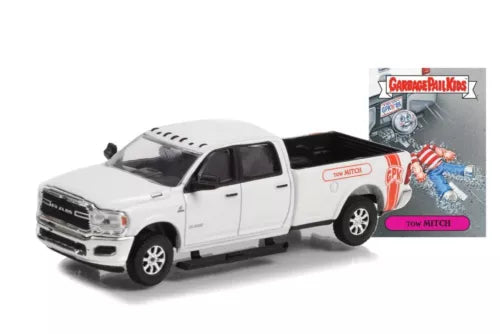 White pickup truck diecast model with open hood and detailed grille