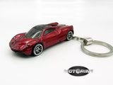 Pagani Huayra Maroon Red Car Rare Novelty Keychain 1:64 Diecast Parts