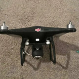 DJI drone with front camera housing and landing legs