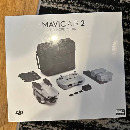 Unopened DJI Mavic Air 2 Fly More Combo drone kit box