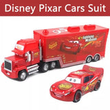 Lightning McQueen red diecast Mack truck with 1:55 racing car toy