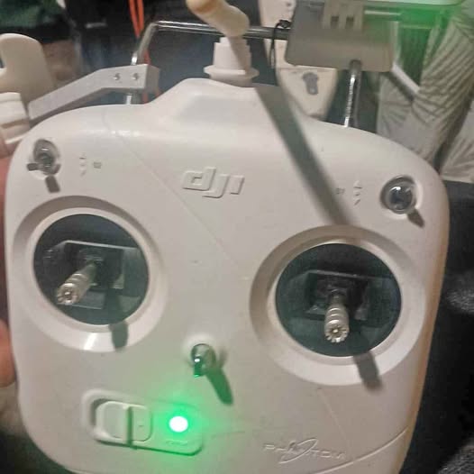 DJI Phantom 3 Standard drone front with dual lenses and green status light