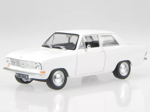 White 2-door diecast coupe model car with front-left side view