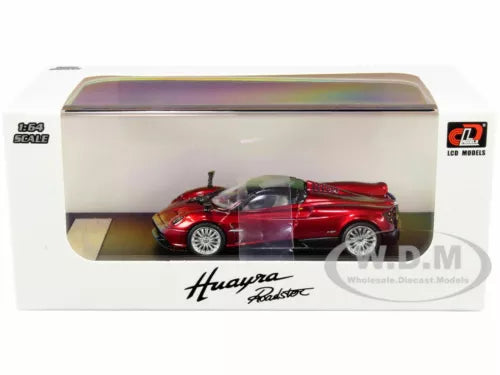 PAGANI Huayra Roadster 1/64 diecast model car, red metallic.
