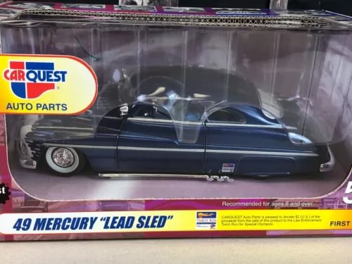NIB DIECAST CarQuest Auto Parts 49 MERCURY "LEAD SLED" 5th Series Blue 1:25 Parts