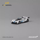 1:64 SolusGT blue and white diecast model car, McLaren