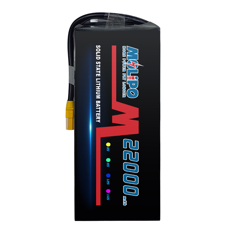 Molipo 6S 22000mAh solid-state lithium polymer battery, black case