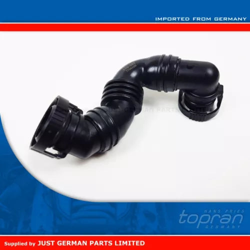 Black molded intake hose and elbow pipe detail for a 1:18 diecast model car