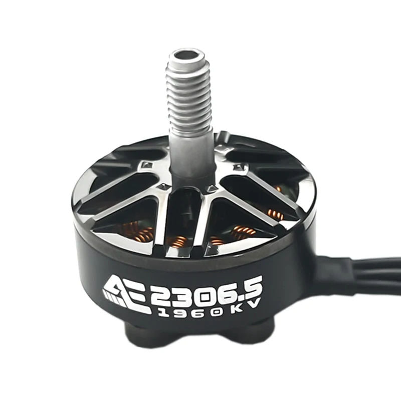 RC brushless drone motor AE2306.5 1960KV with silver shaft, black body