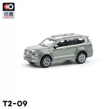 Silver SUV diecast car model toy, 1/64 scale, front three-quarter view