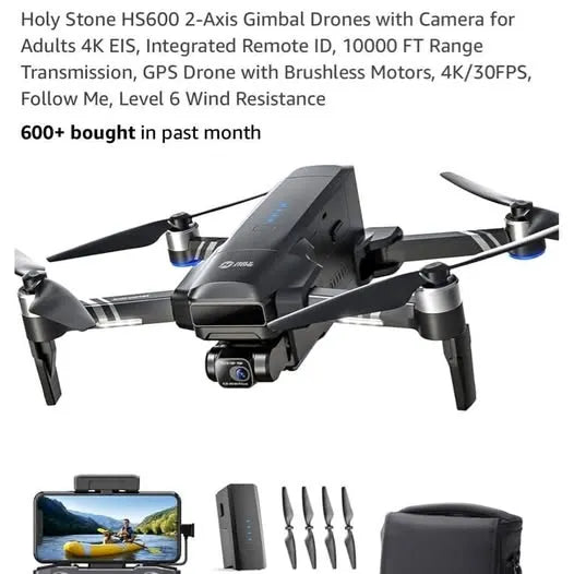 Grey quadcopter drone with built-in camera and four propellers