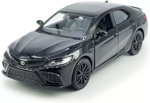 Toyota Camry XSE diecast sedan model, dark glossy front 3/4 view