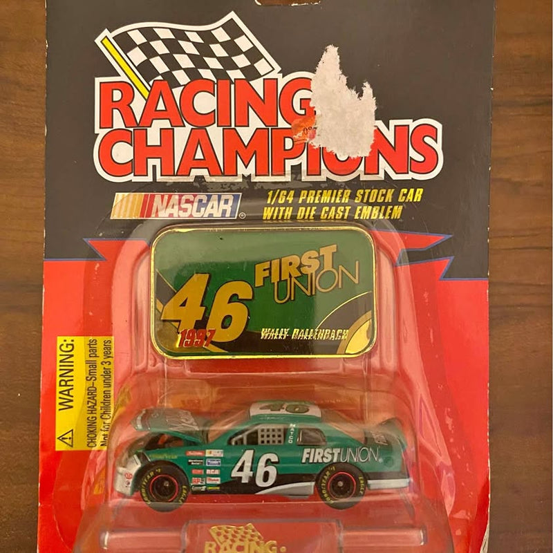 Racing Champions NASCAR diecast car in box, green #46 First Union Ford