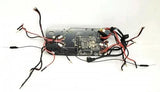 Drone motherboard circuit board with wiring harness and connectors