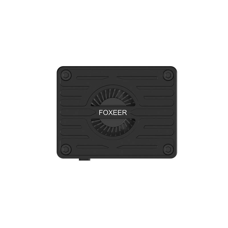 Foxeer video transmitter module with fan grille and FOXEER logo, rectangular housing