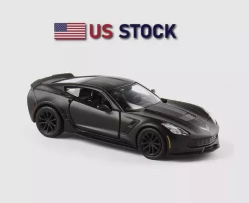 Diecast sports car model, dark gray, front side 3/4 view, black wheels