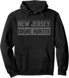 Funny UFO Drone Humor - New Jersey Drone Hunter Gift Unisex Hooded Sweatshirt Drone