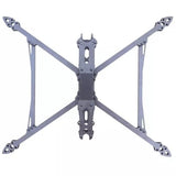 Carbon fiber drone rack frame with four arms and mounting holes