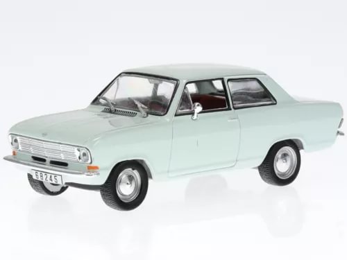 2-door diecast model car in mint green with white wheels