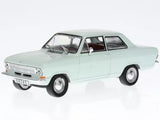 2-door diecast model car in mint green with white wheels