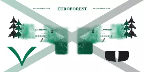 Truck decal sheet with green Euroforest and black door graphics