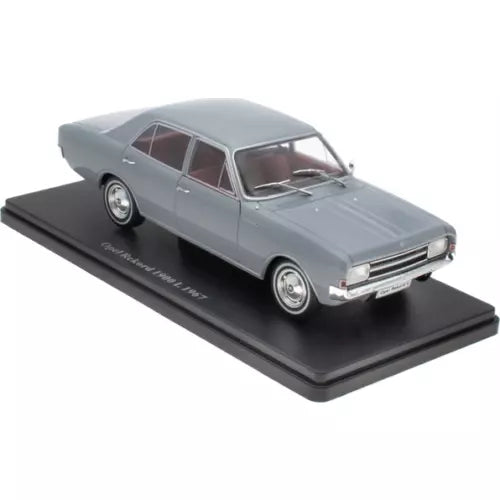Grey 1:24 diecast car model with classic 1967 Opel Rekord 1900 L styling