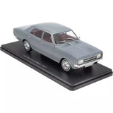 Grey 1:24 diecast car model with classic 1967 Opel Rekord 1900 L styling