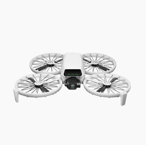Foldable DJI Flip drone with centered camera gimbal and four propellers