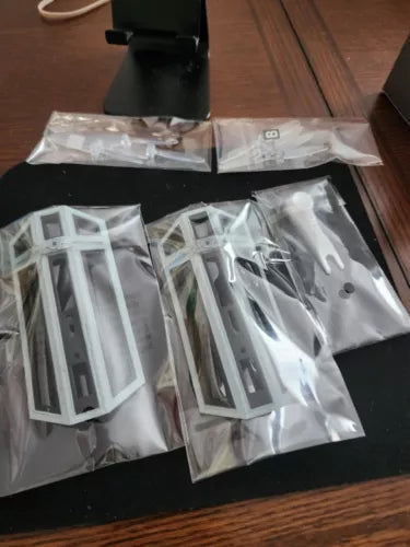 Drone replacement wing panels, silver plastic, in sealed bags (set of 2)