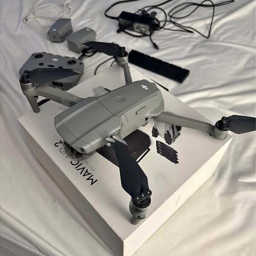 DJI Mavic Air 2 drone with folded propellers and front camera module