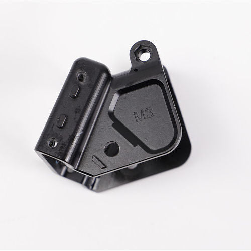 Drone left arm connector bracket, dark color, M3 marking