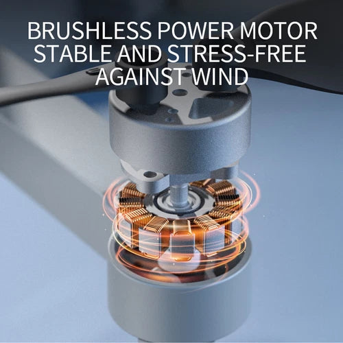 Brushless drone motor with visible copper windings and central shaft