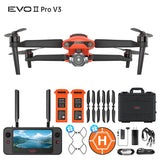 Camera drone bundle with rugged hard case, controller, batteries and propellers