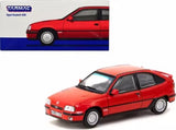 Red Opel Kadett GSi diecast model car with white grille and headlights