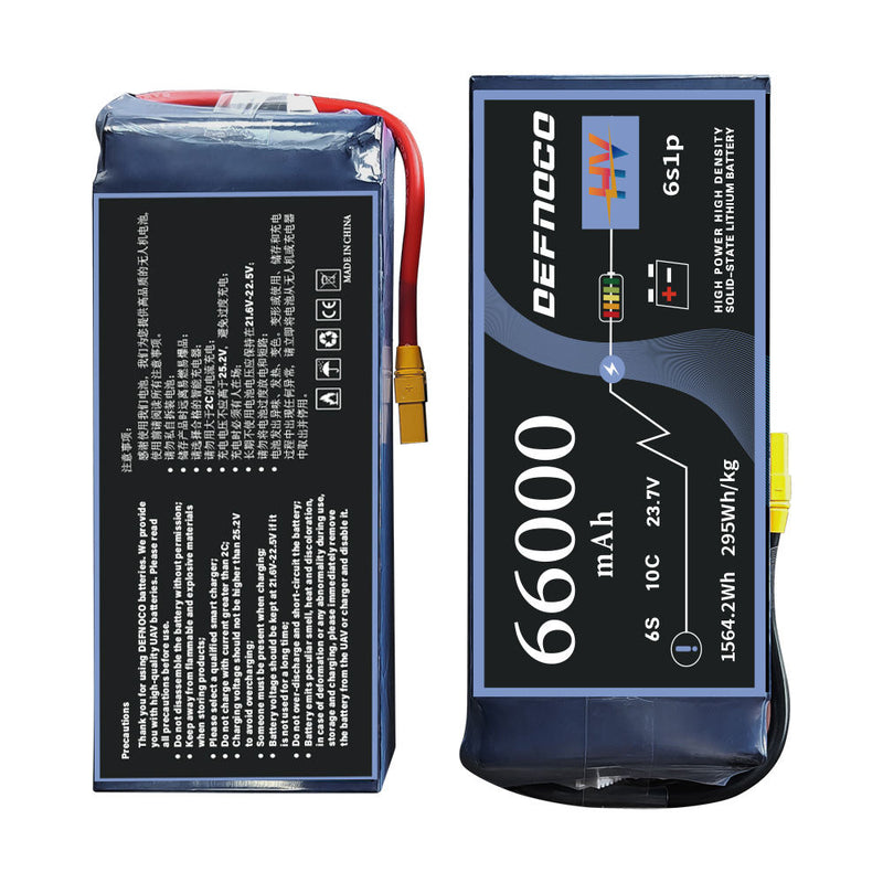 DEFNOCO Semi-Solid State Battery 6S 12S 22000mAh 25000mAh 30000mAh 40000mAh Drone Uav Industrial Uav Fixed-Wind Vtol Multirotor Drone