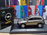 Opel Antara diecast SUV model, silver with dark windows, side view