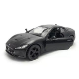 Maserati GranTurismo MC 1/36 diecast toy car, black coupe with open wheels