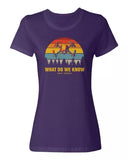 What Do We Know Tee | Retro New Jersey Drone Flying Ladies' Crewneck T-Shirt Drone