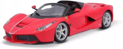 Red Ferrari Laferrari Aperta diecast model car, 1:24, front view