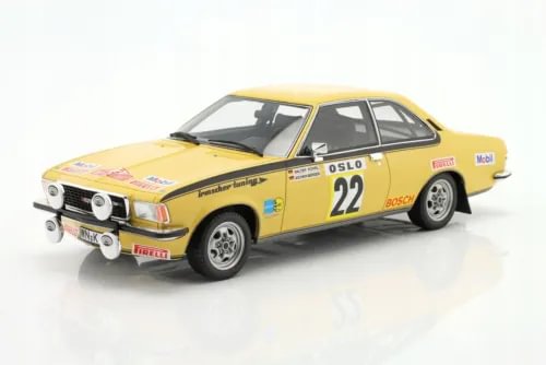 Yellow 1:18 diecast model car with number 22 graphic