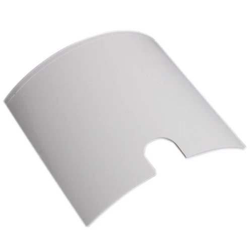 Grey plastic signal booster cover with semicircle cutout