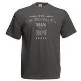 Drone T-Shirt, Never Underestimate Drone TShirt, Funny T Shirt, Drone T Shirt Drone