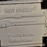 Hot Wheels diecast card back with logo and © Mattel 1984 text