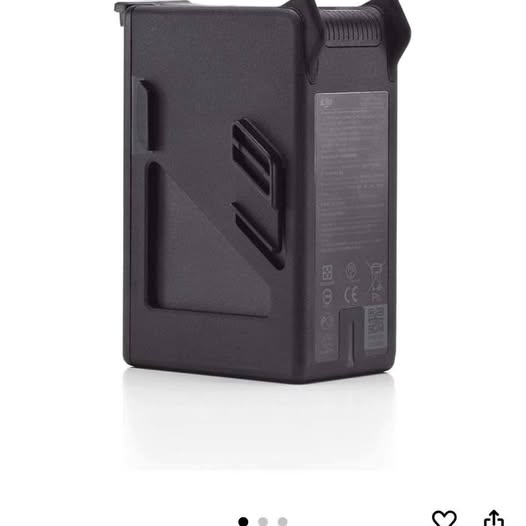 DJI FPV drone battery pack, dark gray rectangular case with label