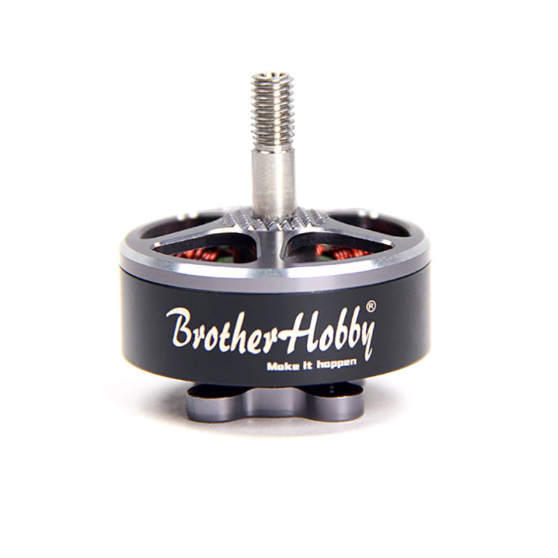 Drone motor with BrotherHobby logo and metal shaft