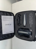 Black drone carry case with mesh pocket and folded drone parts