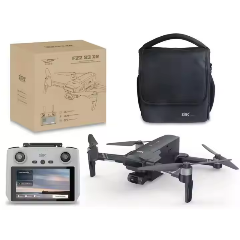 FPV racing drone kit with black carrying case, tablet remote controller, and quadcopter
