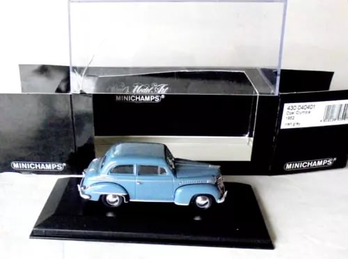 Minichamps diecast Opel Olympia model car, light blue, in display box