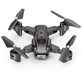 Obstacle-avoidance quadcopter drone with four propellers and front camera module