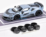 CR MJ 1:64 Gray Mansory F9XX Racing Sports Model Diecast Metal Car Parts